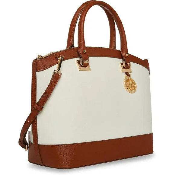 Women's Dome Satchel Polyurethane Large Organizer Convertible Crossbody